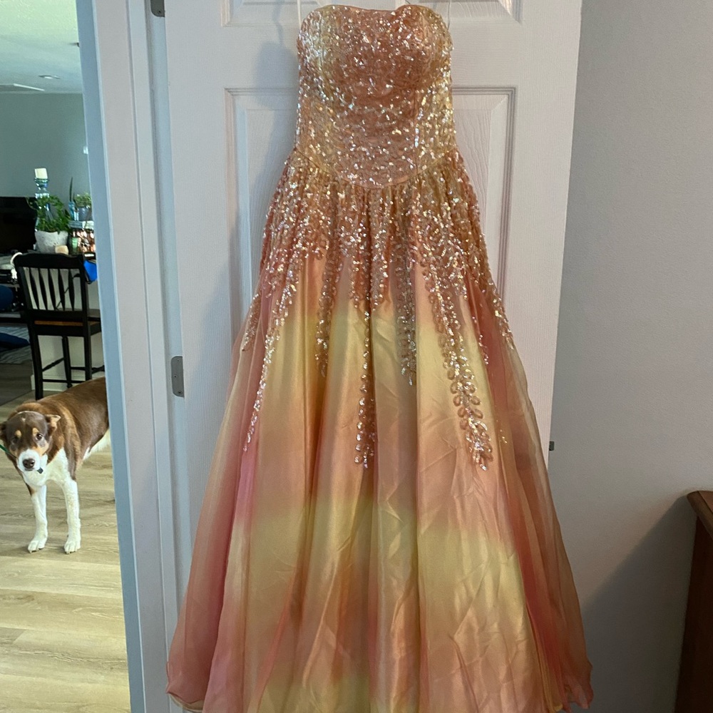 Sunset beaded gown